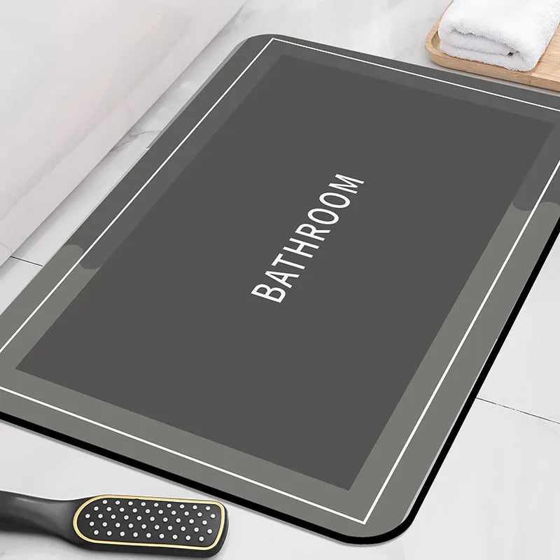 Tapis absorbant de salle de bain de style minimaliste, tapis de sol de cuisine lavable en machine, paillasson intérieur et extérieur, petit tapis de chambre à coucher