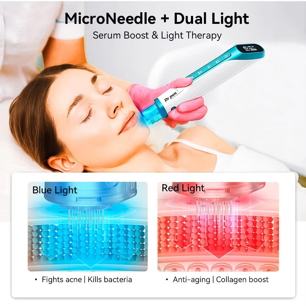 New Dr Pen H6 Innovative Technology Microneedling Derma Pen Automatic Serum Applicator Beauty Device with 2Pcs 0.25mm Cartridge