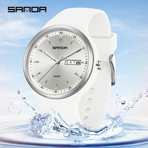 2025 Fashion SANDA Top Brand 6213 Female Student Casual Simple Women's Dual Calendar Elegant Female Student Quartz Wrist Watches