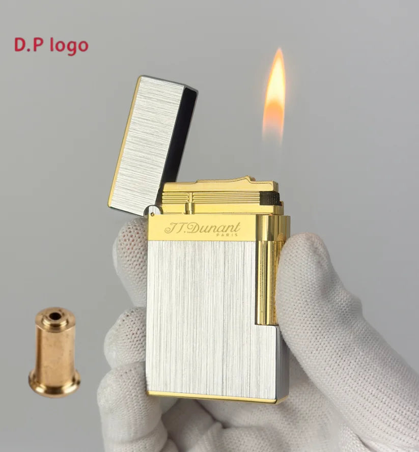 Vintage Brass Lighter with Crisp Ping Sound, Engravable, Perfect Gift for Men, Birthday & Anniversary