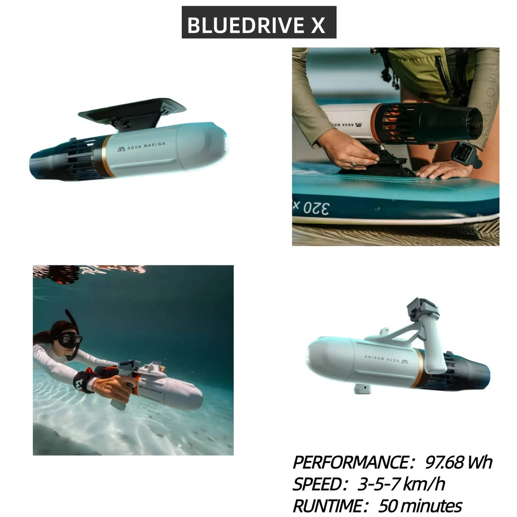 Aqua Marina BlueDrive X Pro Underwater Electric Scooter Marine Drive Fin Motor for SUP Diving Snorkeling Swimming Booster