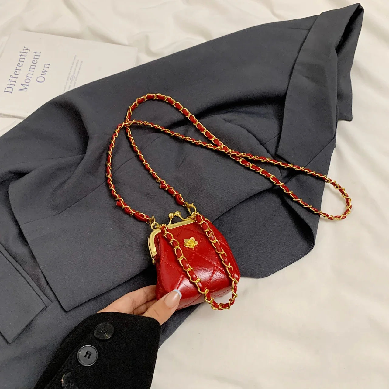 Super Mini Crossbody Bags For Women Designer Bag Luxury Chain Shoulder Coin Mini Purse Cute Clip Lipstick Bag Lady Cute Hobo Bag