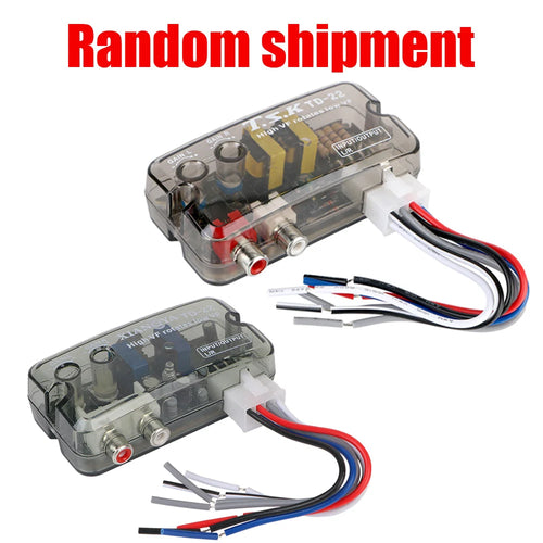 Convertisseur 12V Adaptateur de fréquence réglable Ligne Voiture Subwoofer Stéréo Radio Convertisseurs Audio Voiture Convertisseur RCA Stéréo