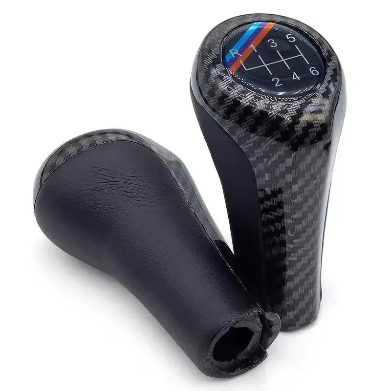 For BMW 1 3 5 6 Series M3 M4 M5 X5 X6 E30 E32 E34 E36 E38 E39 E46 E53 E60 E83 E84 E87 E90 E91 E92 Carbon Leather Gear Shift Knob