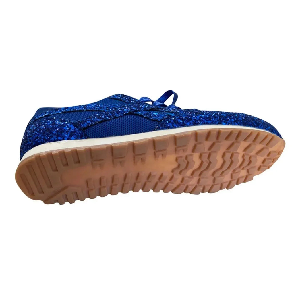 2025 New Women Flat Sneakers Casual Bling Vulcanized Shoes Women Mesh Lace Up Platform Plus Size Fashion Outdoor Woman Shoes