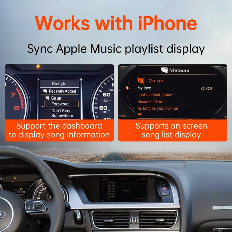 GITANK Bluetooth 5.0 Car Adapter with AptX HD for Audi MMI 3G AMI Music Interface Audi Symphony Concert Mercedes Media Interface