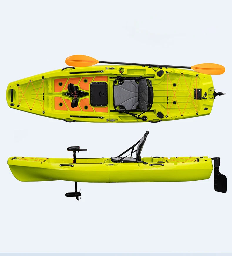 Modular Kayak LLDPE Fishing Boat Motorized Canoe Seat Paddle Rotomolded Portable Take Apart Raft Angling Drift Engine Water Gear
