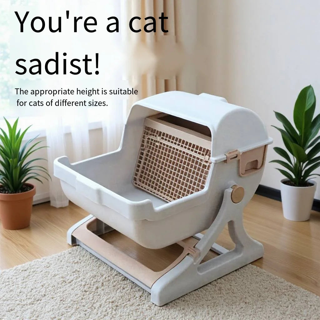 Pet Semi-Automatic Quick Cleaning Cat Litter Box Luxury Cat Toiletraining Kit Sandbox Bedding Bedpans Pet Mascotas Kitten