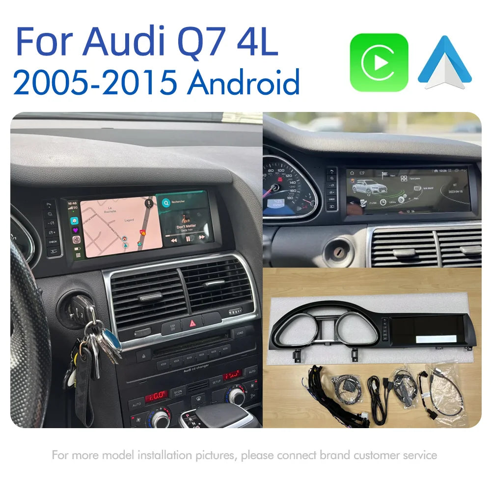 Android 14 Autoradio CarPlay pour Audi A6 C6 4f pour Audi Q7 4L 2005-2015 MMI 2G 3G GPS Lecteur Multimédia Voiture Stéréo Navi DSP