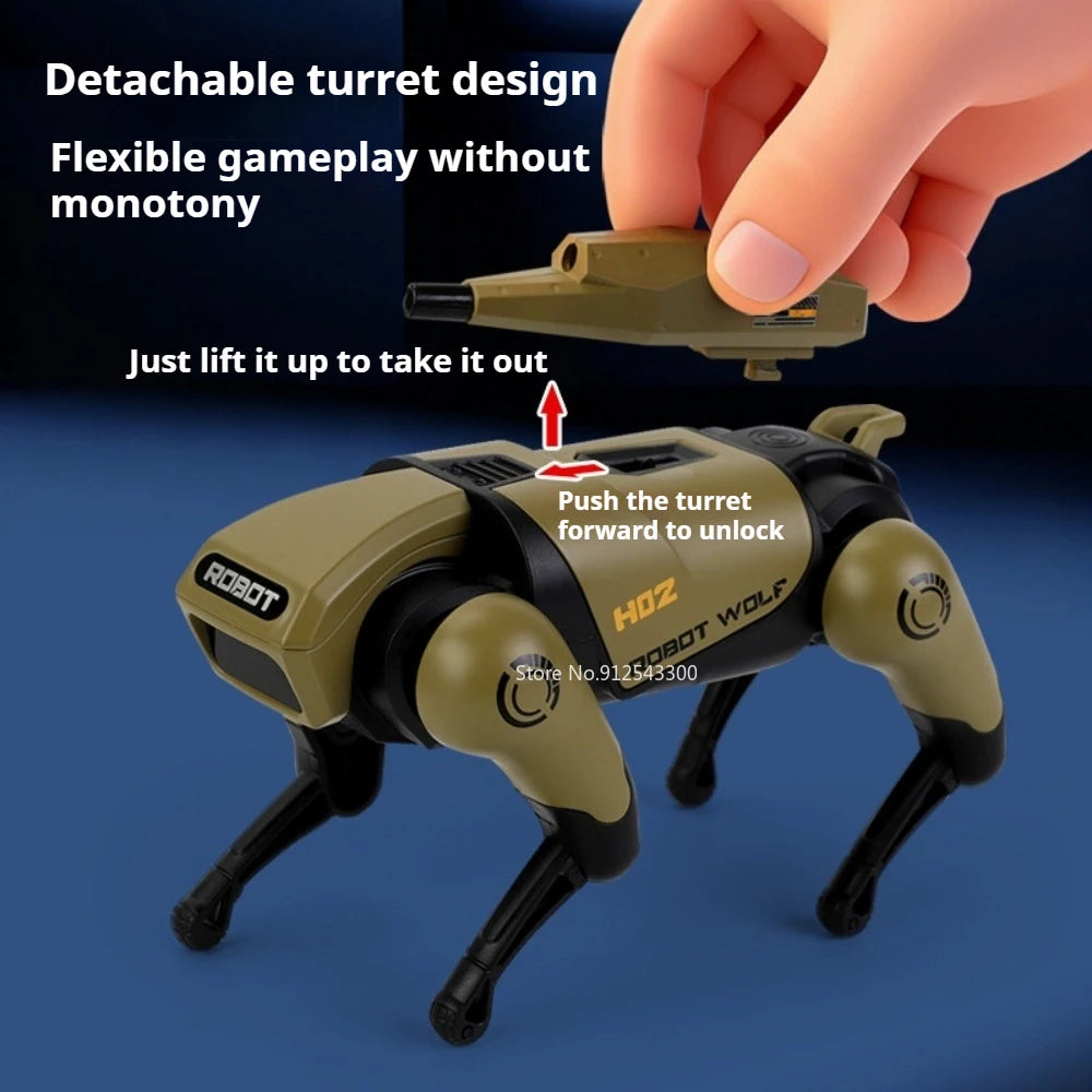 Alloy Mechanical Wolf Technology Machine Model Toy Intelligent Walking Sound Light Touch Sensing Robot Toys for Boys Presents