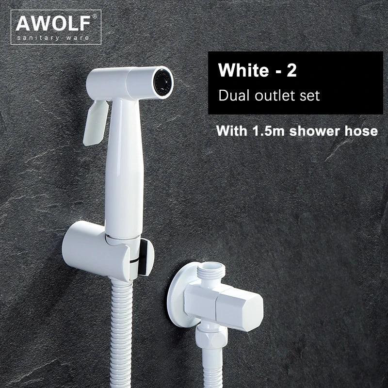 Handheld Toilet Bidet Sprayer Head Brushed Rose Gold Stainless Steel Bathroom Shattaf System Douche Kit AP2354