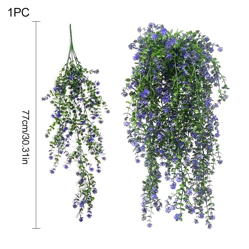 Artificial Plants and Flowers Artificial Hanging Flower UV Resistant Garden Yard Balcony Fake Plant Wedding Party Outdoor Decor