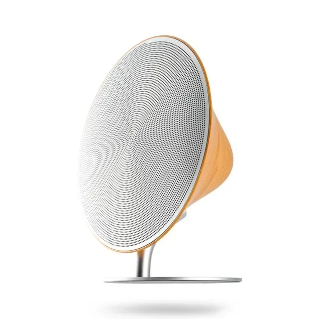 Vintage graceful wooden bluetooth metal touch surface subwoofer home audio desktop stereo speaker Bluetooth speaker support TWS
