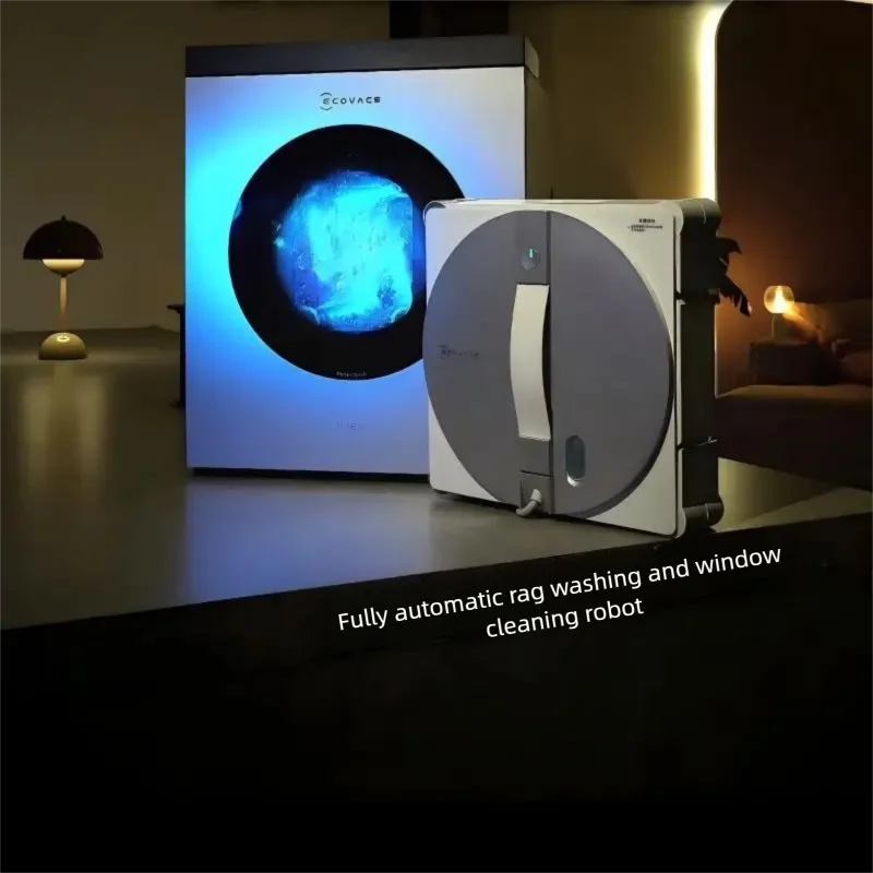 New ECOVACS WINBOT W3 Automatic Glass Wiping, Water Spraying, Wet Wiping, Household Base Station Cleaning Cloth