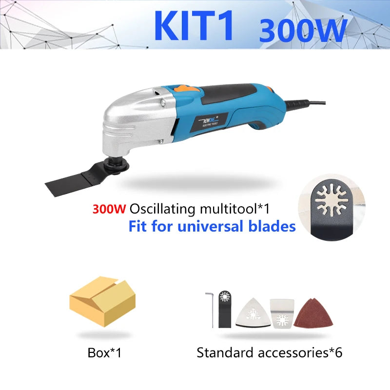 NEWONE Outil multifonction oscillant 300W/350W/500W Outil électrique multifonctionnel Tronçonneuse de rénovation avec poignée, pour le bricolage à domicile