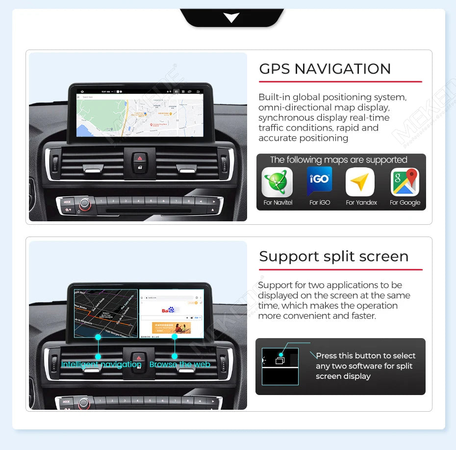 MEKEDE 128GB Android 14 Wireless CarPlay For BMW X1 E84 2009 - 2015 Car Multimedia Player DSP Android Auto GPS 8 Core Autoradio