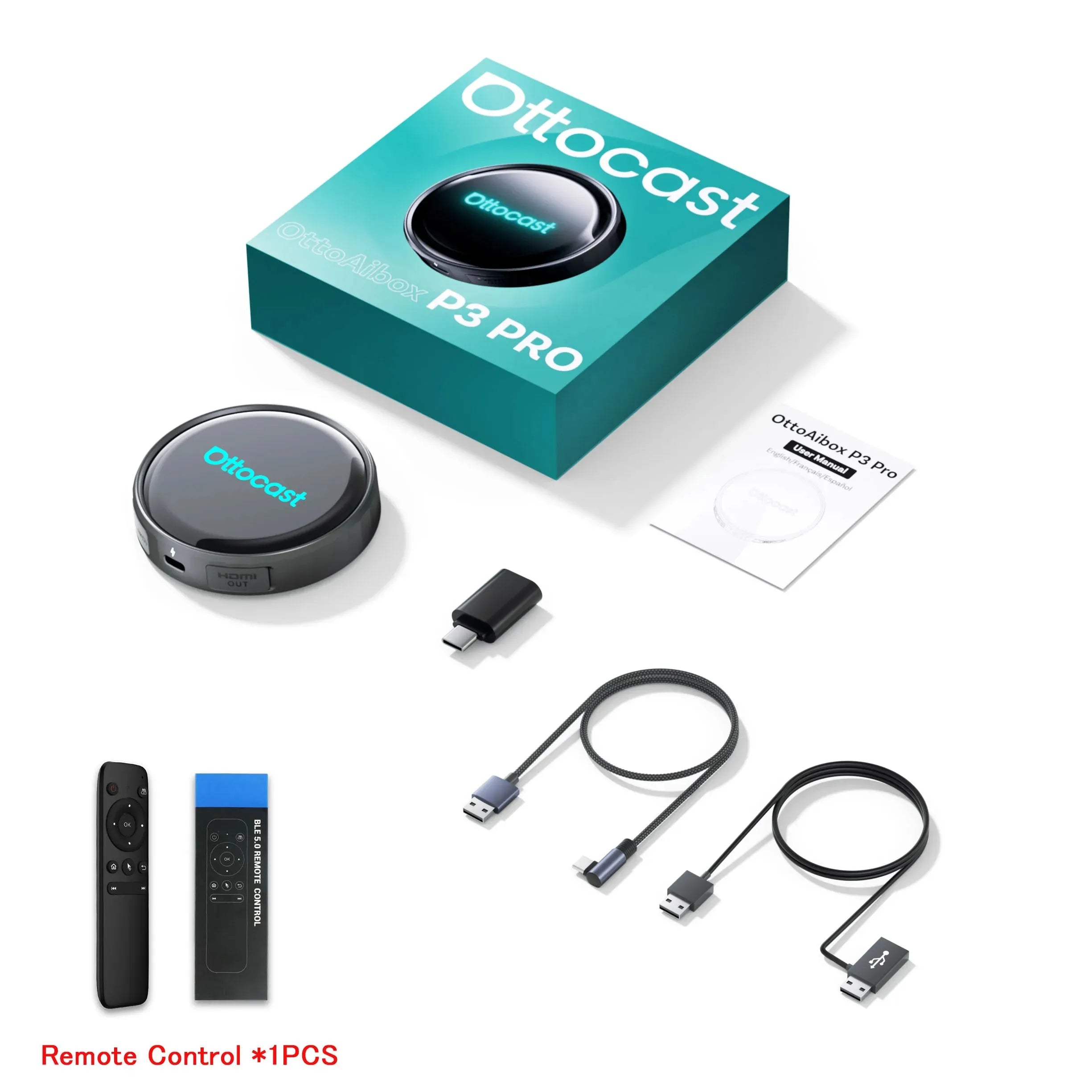 OTTOCAST P3 Pro AI Box Wireless Adapter