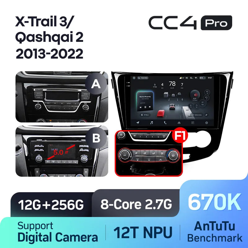 TEYES CC4 PRO For Nissan X-Trail 3 T32 2013 - 2022 Qashqai 2 J11 CarPlay Android Auto 2DIN Car play Radio Multimedia Stereo