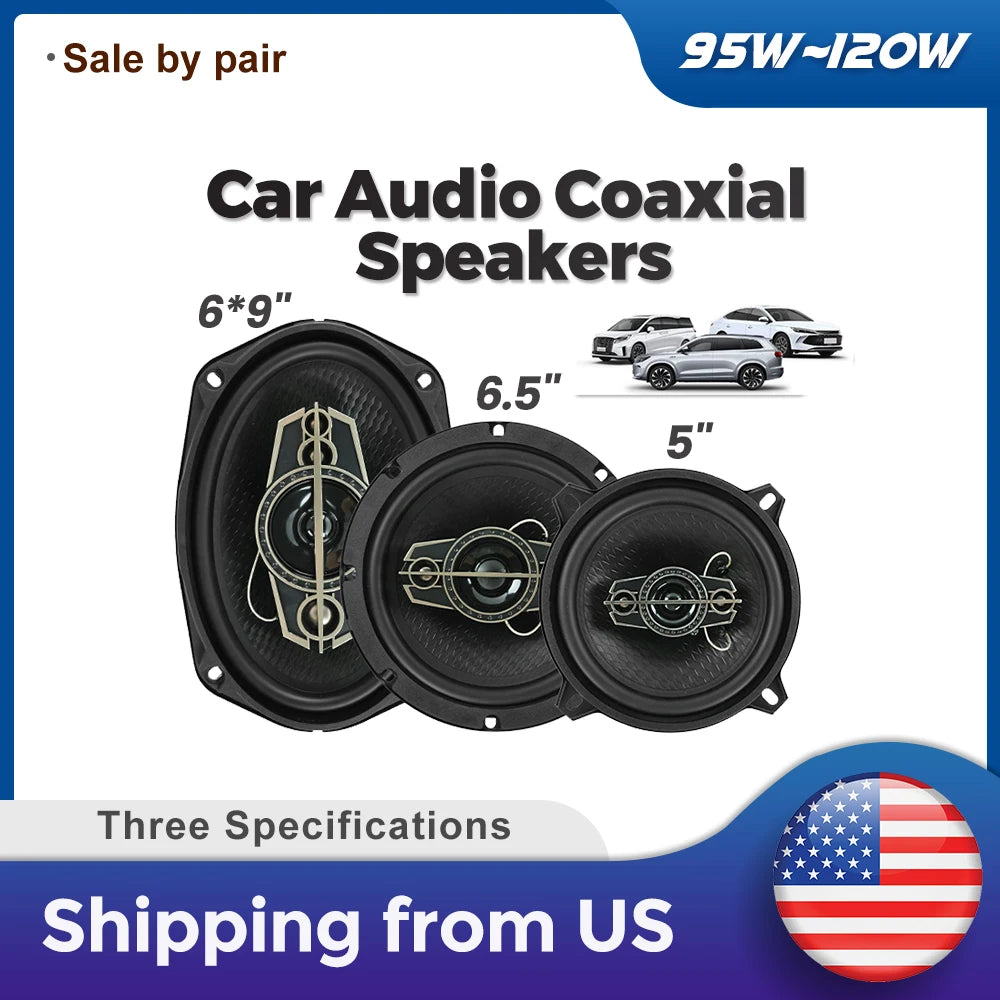 NaviFly Entrepôt Américain 2 HPs de Voiture 5" 6.5" 6*9" Haut-Parleur Coaxial Automobile Subwoofer Audio Stéréo Musique pour Voiture Amplificateur Audio pour Voiture Klaxon Automatique
