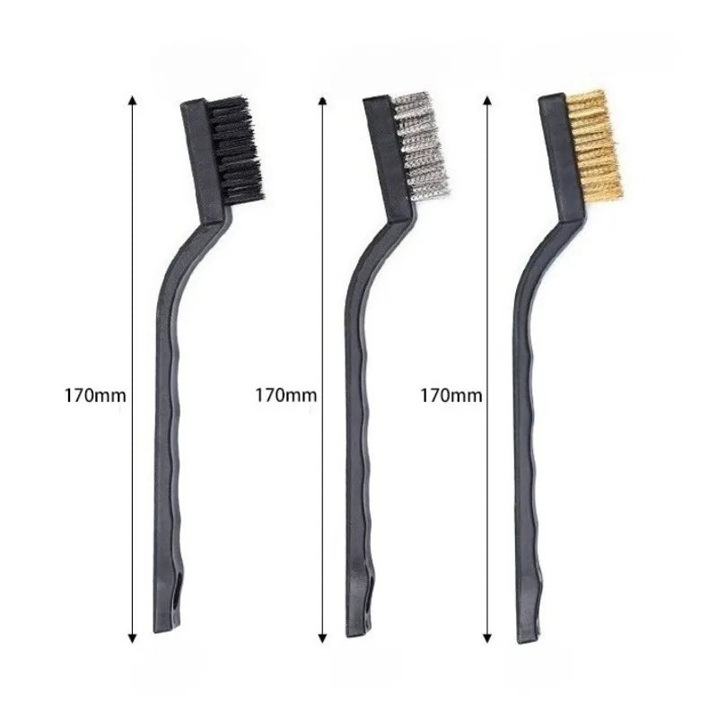 Wire Brush Set Curved Handle Brush Set For Cleaning Welding Slag And Rust Removal Industrial Scrubbing Brush