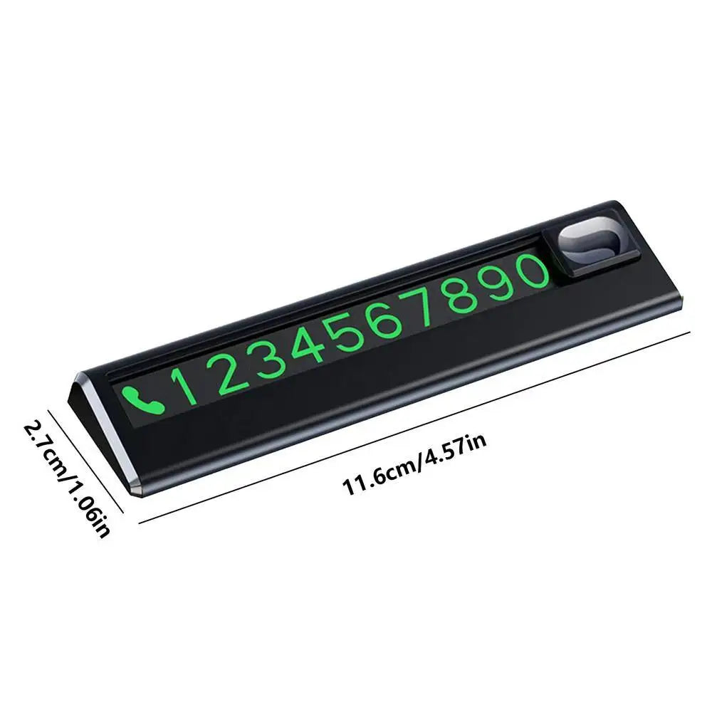 1pc Beautiful and Simple Temporary Parking Number Plate,with 5 Sets of Numbers, Economical and Practical 1pc Beautiful and Simp