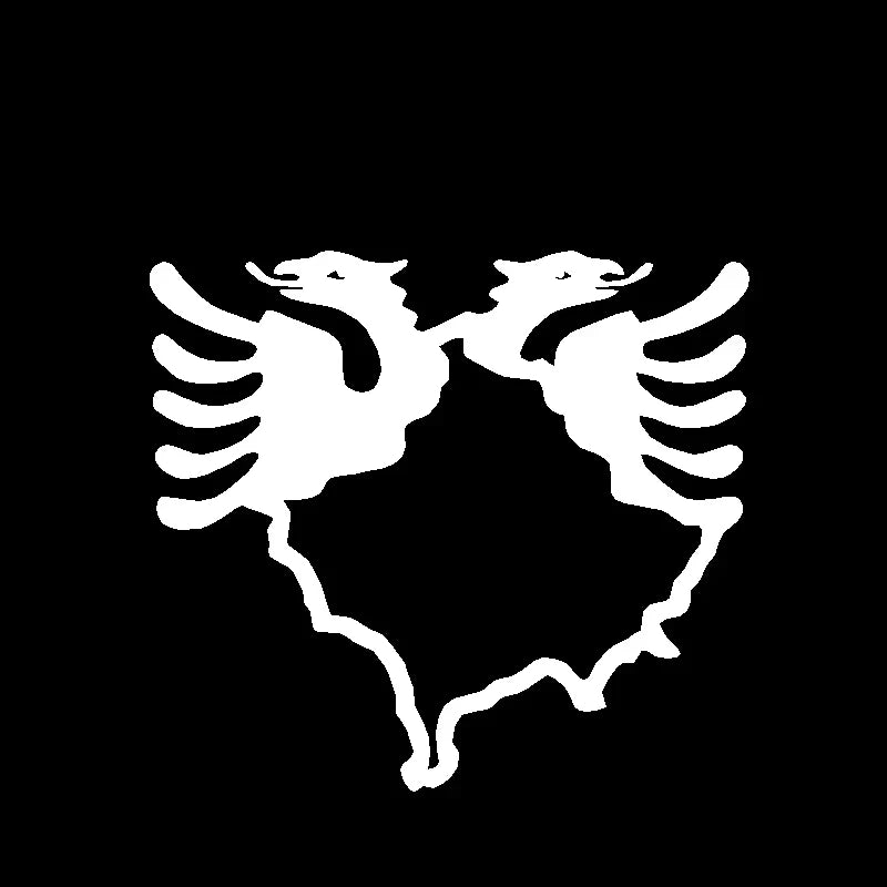 Kosovo Map Albania Double-Headed Eagle Vinyl Sticker Car Window Decor Laptop Decals for Apple MacBook Pro / Air Decoration