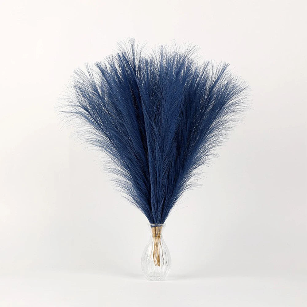 55cm 10pcs Artificial Pampas Grass Bouquet Fake Flower for Wedding Decor Garden Decoration DIY Outdoor Simulation Plant Reed