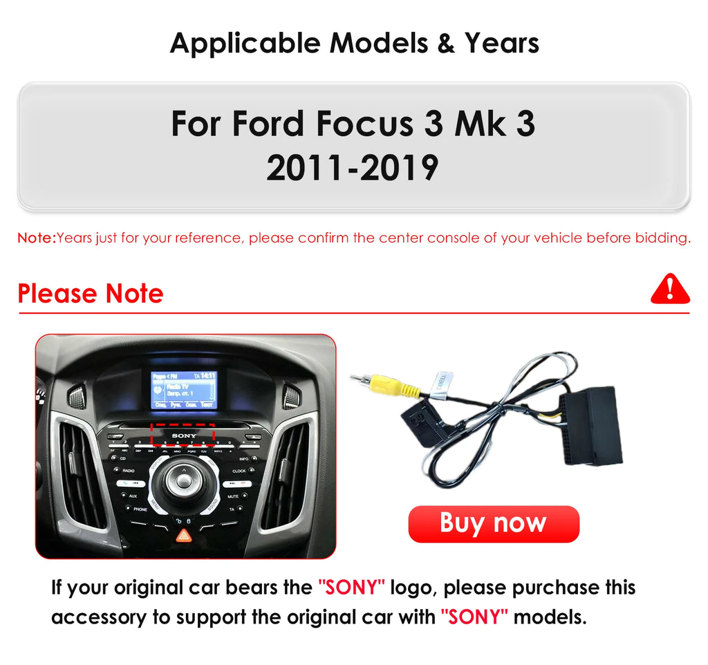 Hizpo 9.7" Car Radio for Ford Focus 3 Mk 3 2011 2012 - 2019 2 Din Android 14 Multimedia Video Player 2Din Carplay Auto Stereo