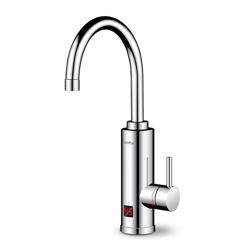 3000W Electric Water Heater Bathroom Kitchen Faucet Tankless Water Heater Tap Flowing Electric Faucet with Temperature Display