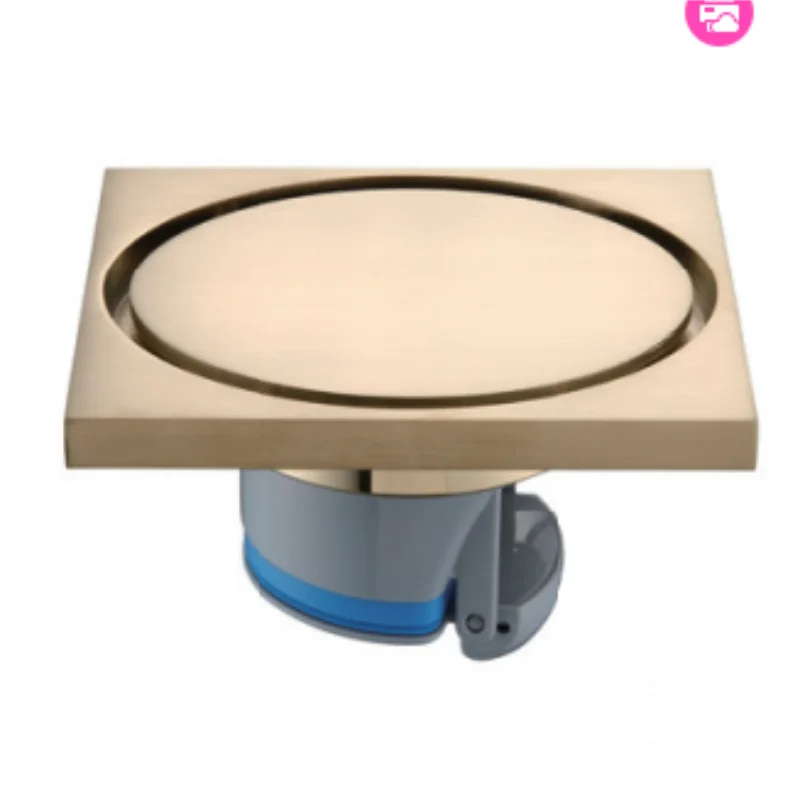 Drain de sol invisible en cuivre or rose multicolore, laiton anti-odeurs, incrusté de briques, pour douche de salle de bain, long dispositif anti-odeurs dissimulé