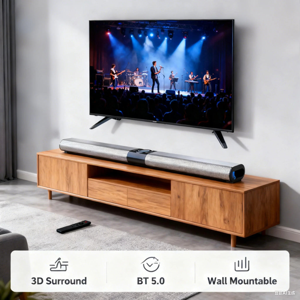 Wireless Bluetooth Sound Bar Speaker Super Power Wired Surround Stereo RGB Colorful Light  HIFI Home Theater TV Projector PC
