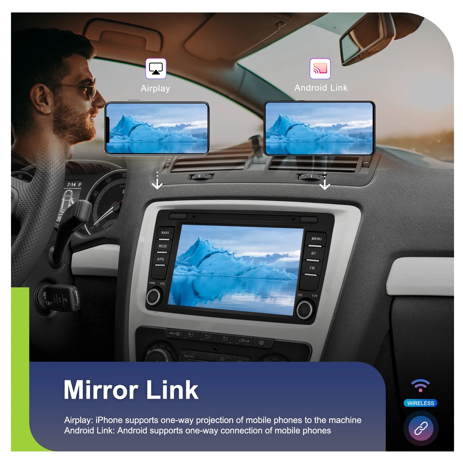 4+64G 8inch Wireless Carplay Android Auto For Skoda Octavia 2 A5 2004-2013 Car Radio CarPlay GPS Navigation WIFI RDS Stereo