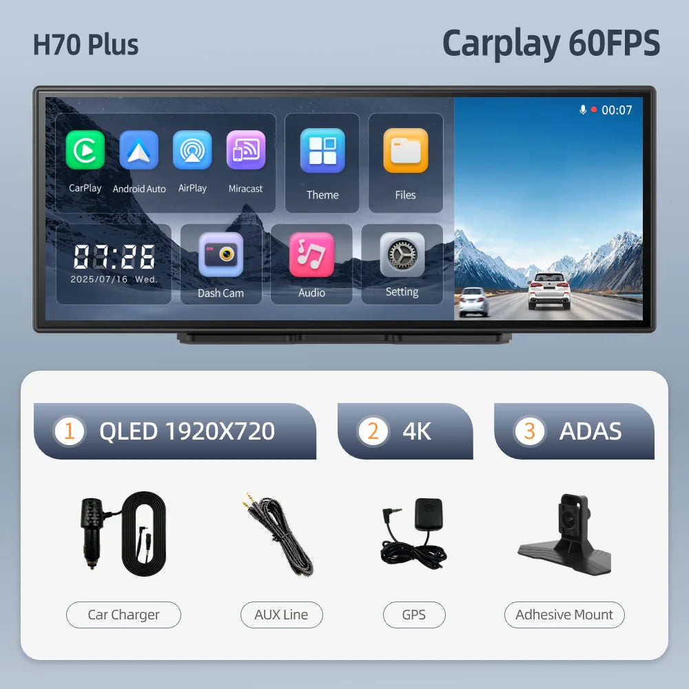 Imagebon H70 Plus 11.4" 4K Car DVR