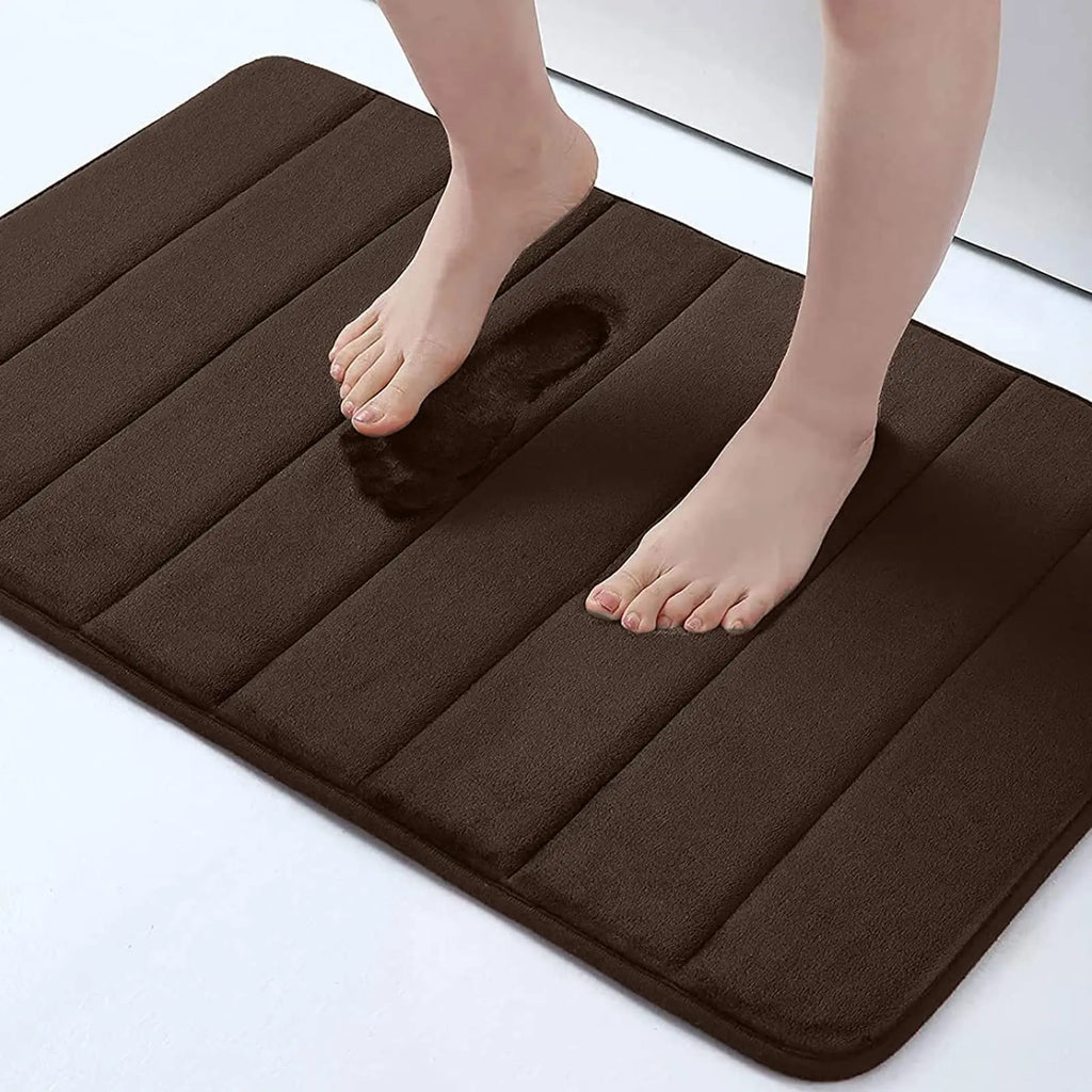 Sponge Stripe Bathroom Non slip, Water Absorbent, Machine Washable Floor Mat