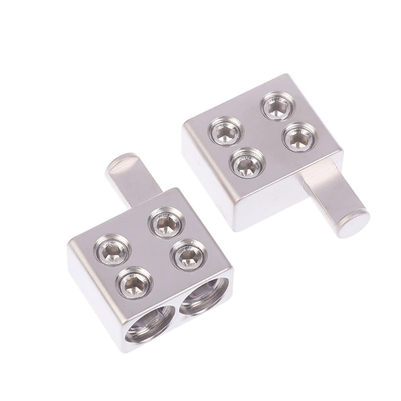 2 pièces séparateur audio de voiture fil d'alimentation terminal amplificateur audio double calibre 1/0 vers réducteurs d'entrée d'ampli calibre 1/0 décharge