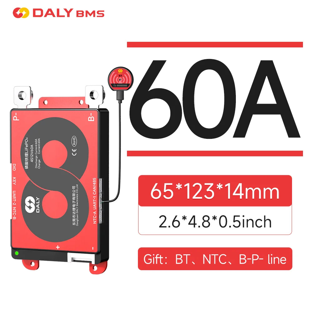 DALY Smart BMS Lifepo4 4S 7S 8S 16S 20S 24S Li-ion 3S 7S 16S 12V 24V 36V 48V 60V 72V 100A 250A CANBUS BMS For lithium batteri