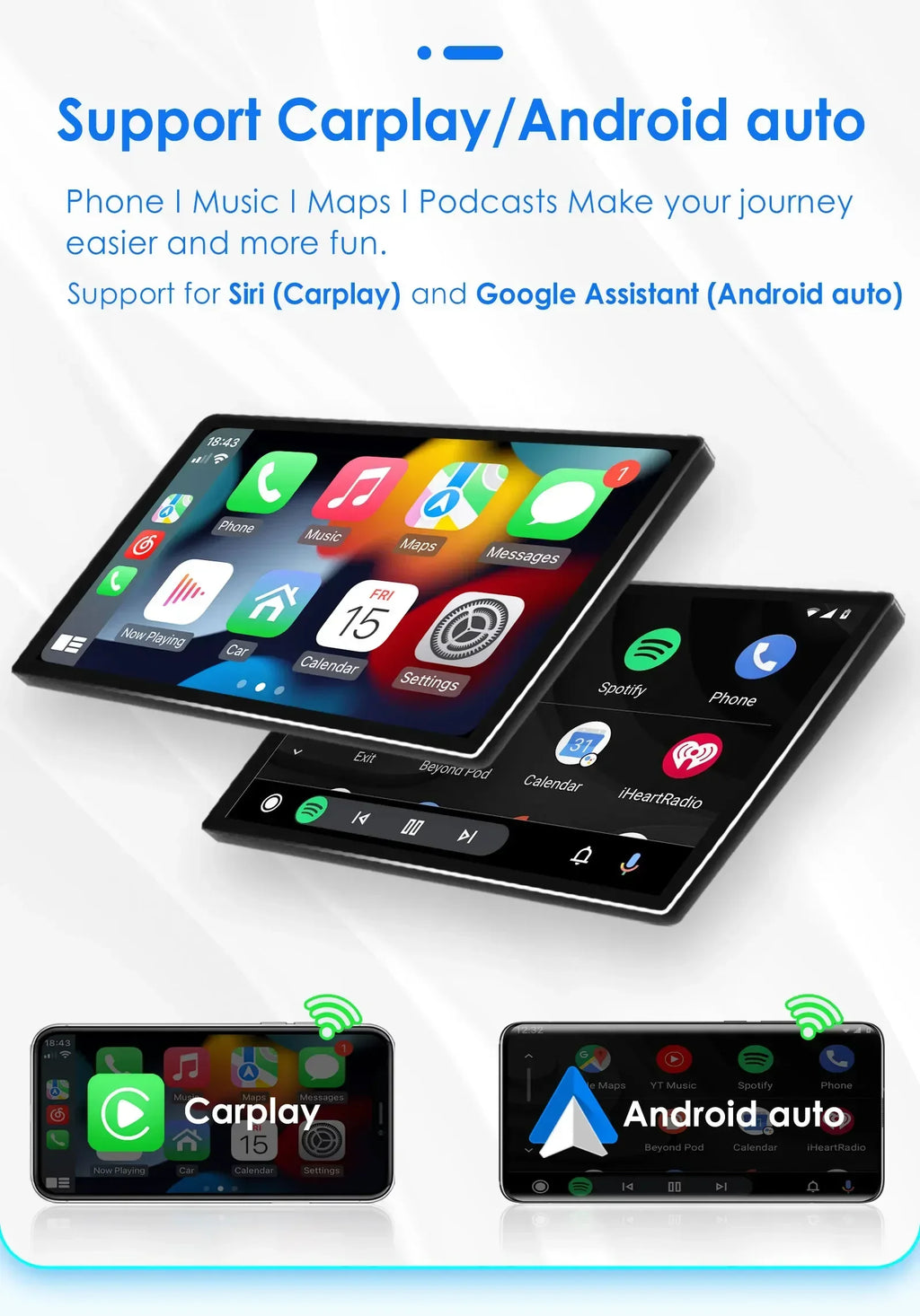 Hizpo 2Din 9inch CarPlay Android Auto Car Radio for Peugeot 307 307CC 307SW 2002 - 2013 Multimedia Navigation GPS RDS DSP 4G BT