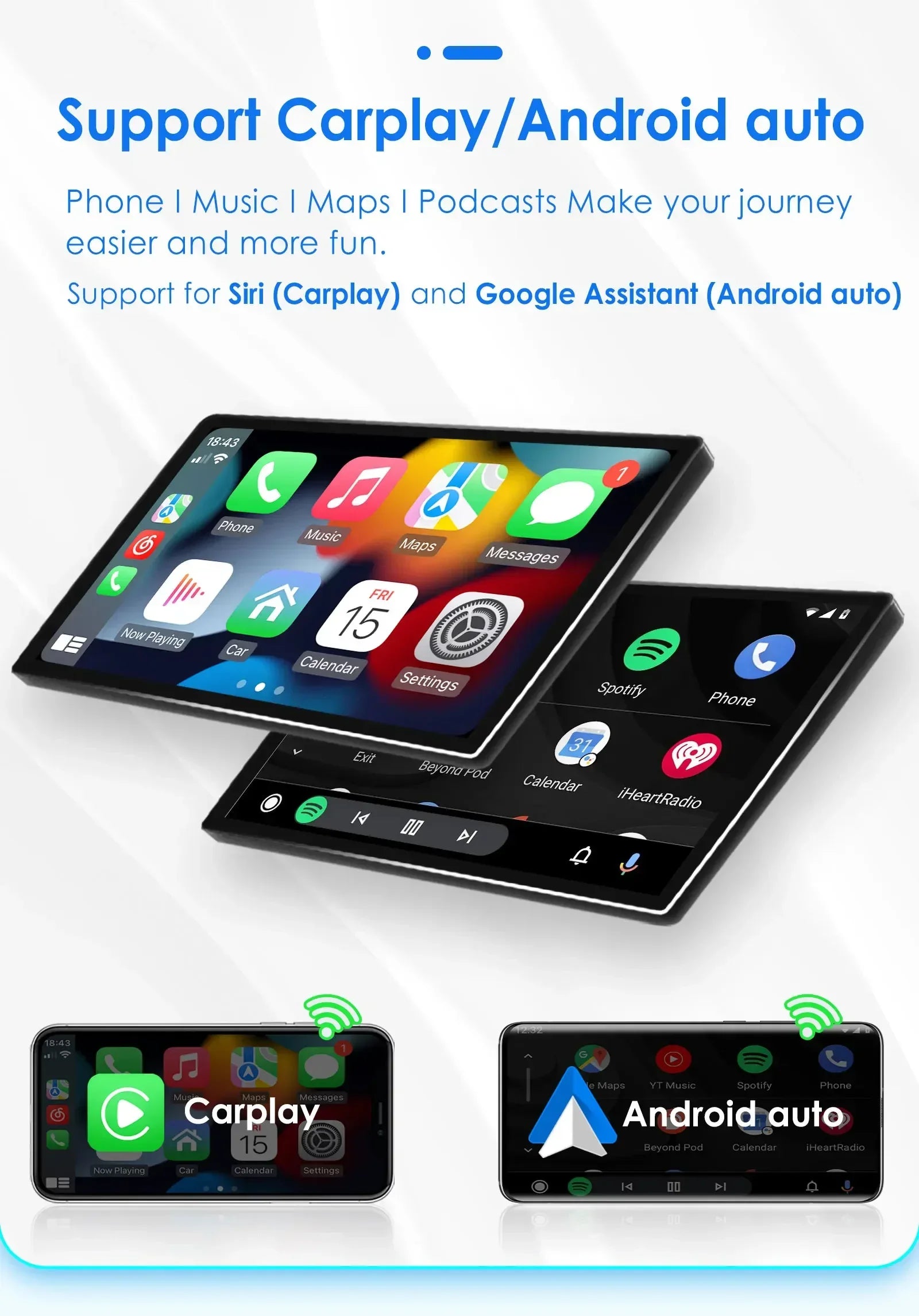 Hizpo 2Din 9inch CarPlay Android Auto Car Radio for Peugeot 307 307CC 307SW 2002 - 2013 Multimedia Navigation GPS RDS DSP 4G BT