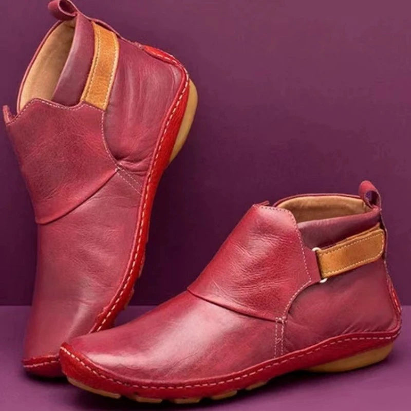 Ankle Boots Ladies Fashion Women Boots Flats Waterproof Comfortable Shoes Winter No Slip Booties Female Casual Shoes Woman
