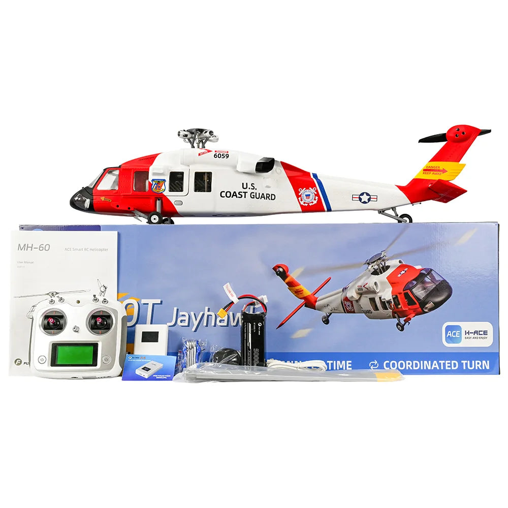 FLYWING MH-60T Jayhawk Scale Helicopter 470 Class LED Light ACE Controller MH60T rc Helicopter MH60 helicopter with GPS ATT mode
