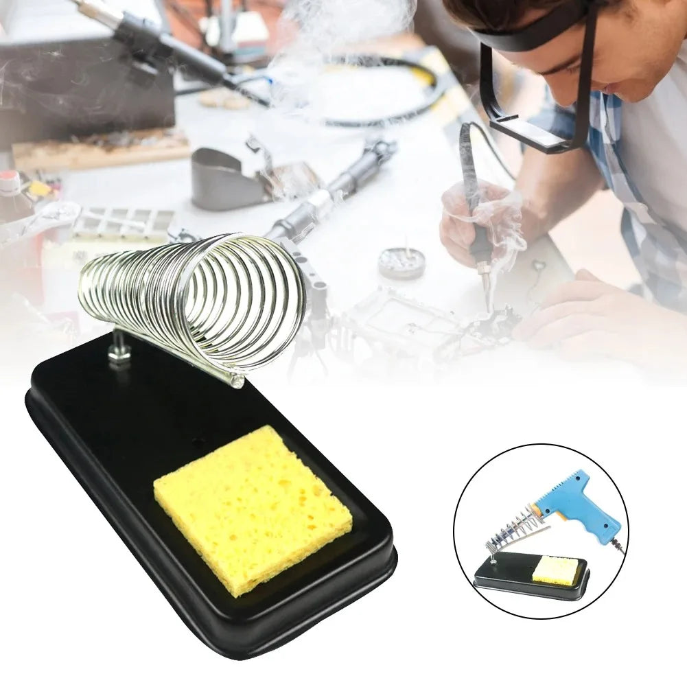Electric soldering Iron Stand with Sponge Cleaning Pads Universal High-Temperature Resistant soldering Holder