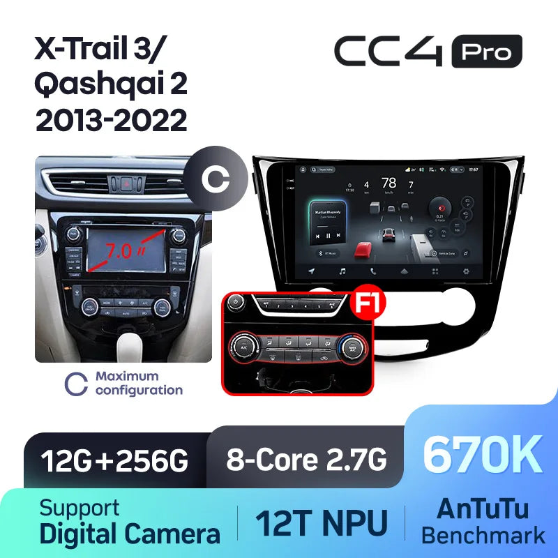 TEYES CC4 PRO For Nissan X-Trail 3 T32 2013 - 2022 Qashqai 2 J11 CarPlay Android Auto 2DIN Car play Radio Multimedia Stereo
