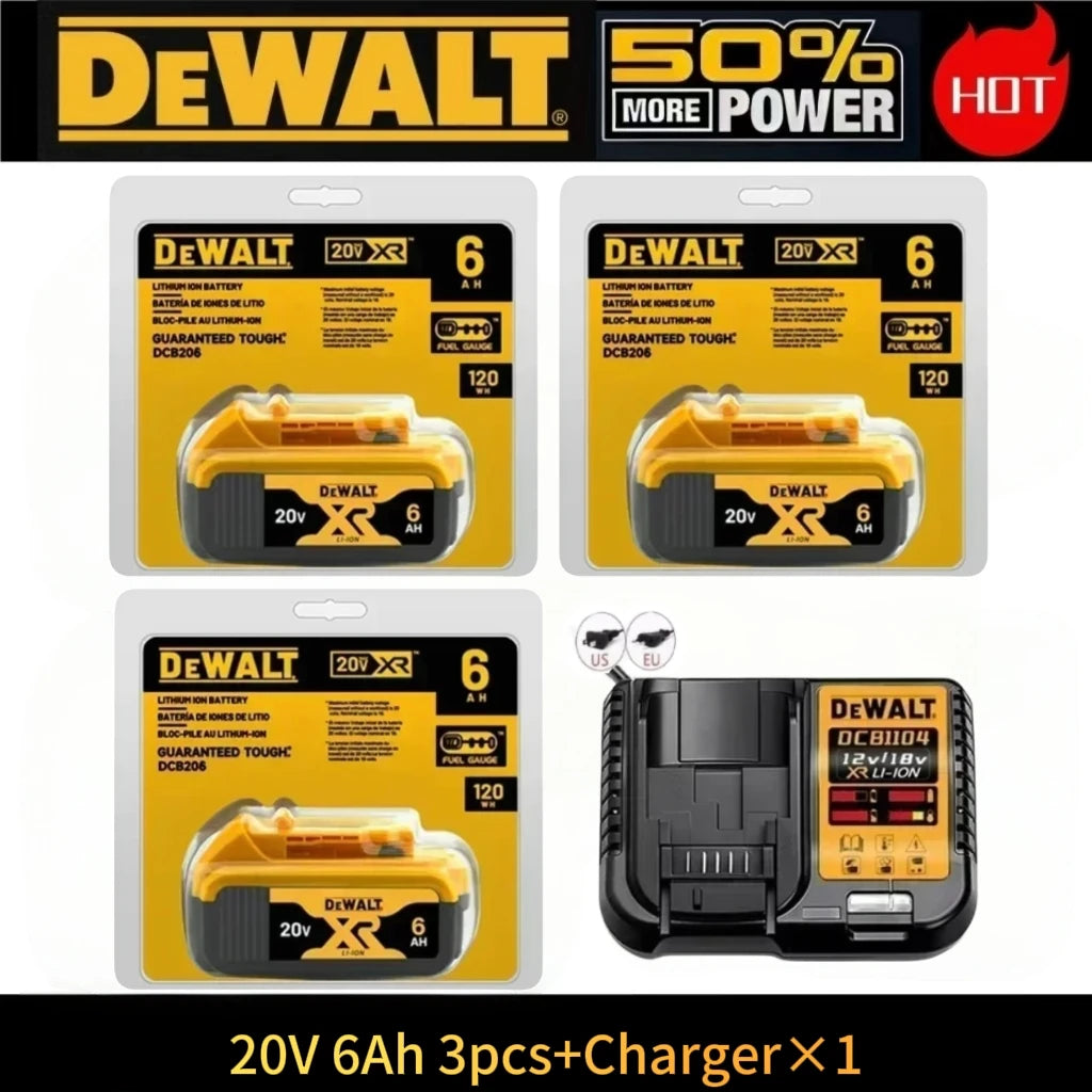 Batterie Dewalt 20V d'origine, 5AH 6AH Batterie Dewalt, Outils Électriques DeWalt Série DCF DCD DCG DCS DWE Livraison Aérienne Gratuite