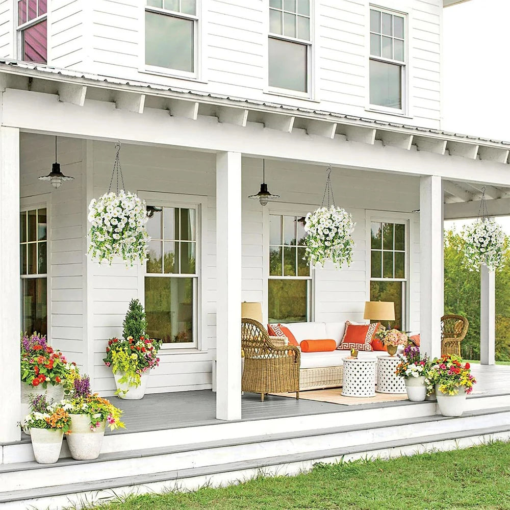 1/2pcs Artificial Morning Glory 75cm Hanging Fake Plant Fake Garland for Home Garden Wedding Outdoor Party Decor DIY Garden Arch