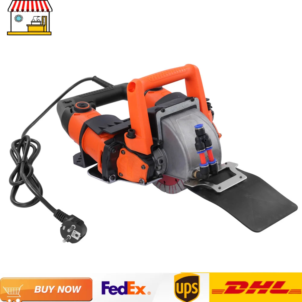 5200W Wall Chaser Concrete Cutter Electric Circular Saw Groove Construction Slotting Machine Cutting Tool