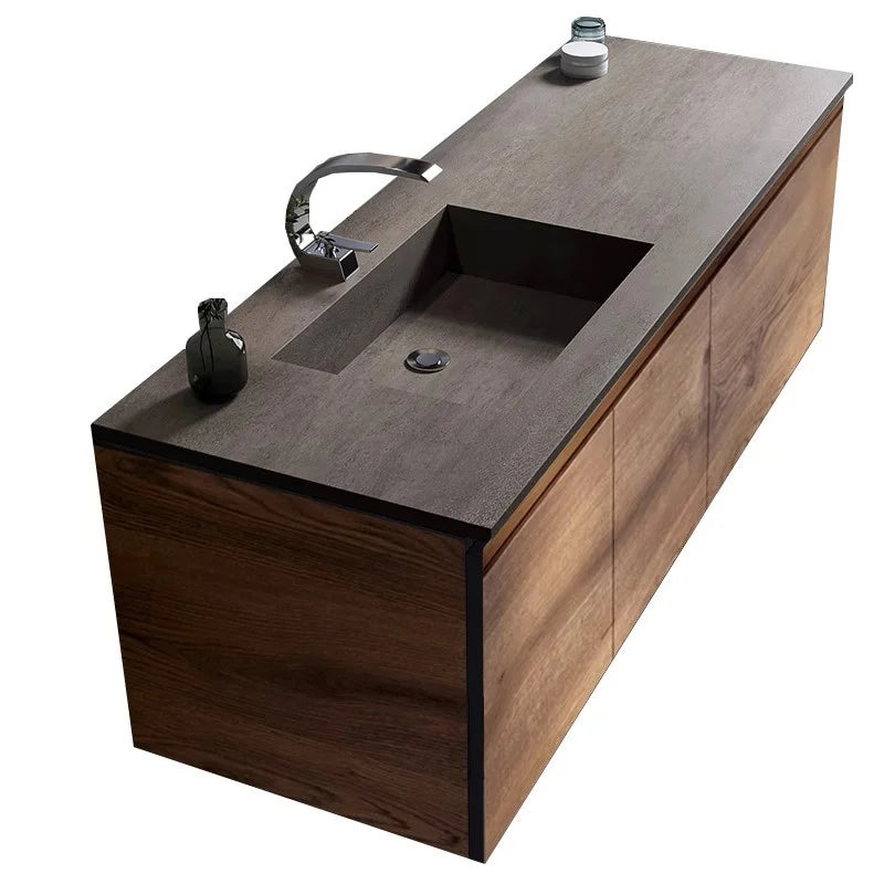 Customized Simple Design Wall Mount Bathroom Vanity Cabinets Bathroom Cabinet Vanity with Mirror and Basin