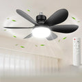 Ventilateur de Plafond LED avec Télécommande, Petit Ventilateur de Plafond avec Lumière, Ventilateur sans Fil pour Cuisine Chambre Petite Pièce