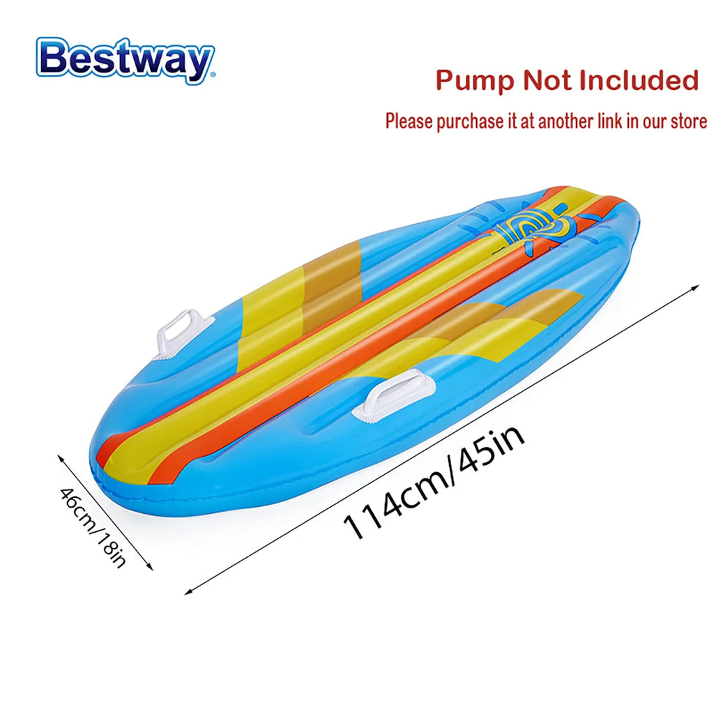 Bestway 2 Colors/1 Piece Water Surfboard, Inflatable Pontoon Paddleboard, Water Play Pontoon, Inflatable One Piece Surfboard