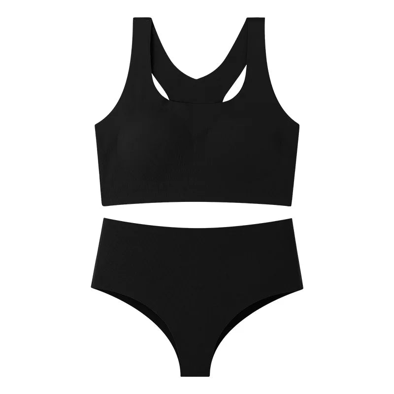 Ensemble soutien-gorge et culotte sans coutures pour femme, dos nageur, lingerie douce pour tous les jours 2026