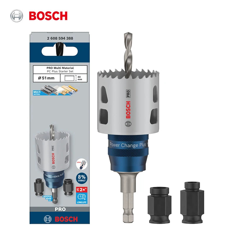 Bosch holesaw set 51cm Professional 5 Pieces With Power Change Plus Starter Kit for Bosch PowerChange Plus